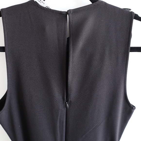 ZARA Black Pleated Ruffle Wide-Leg Belted Jumpsuit - Picture 4 of 8